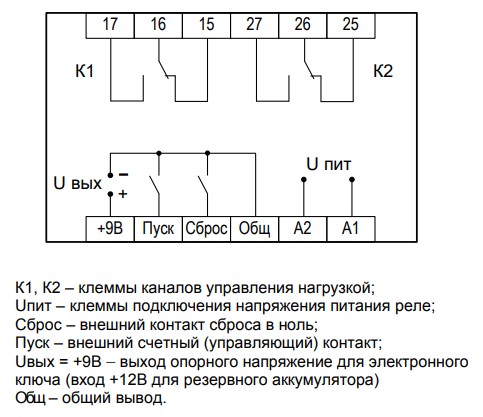 Схема подключения ВЛ-159М-4